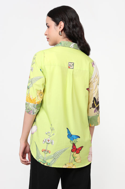 Butterfly Garden Printed Shirt