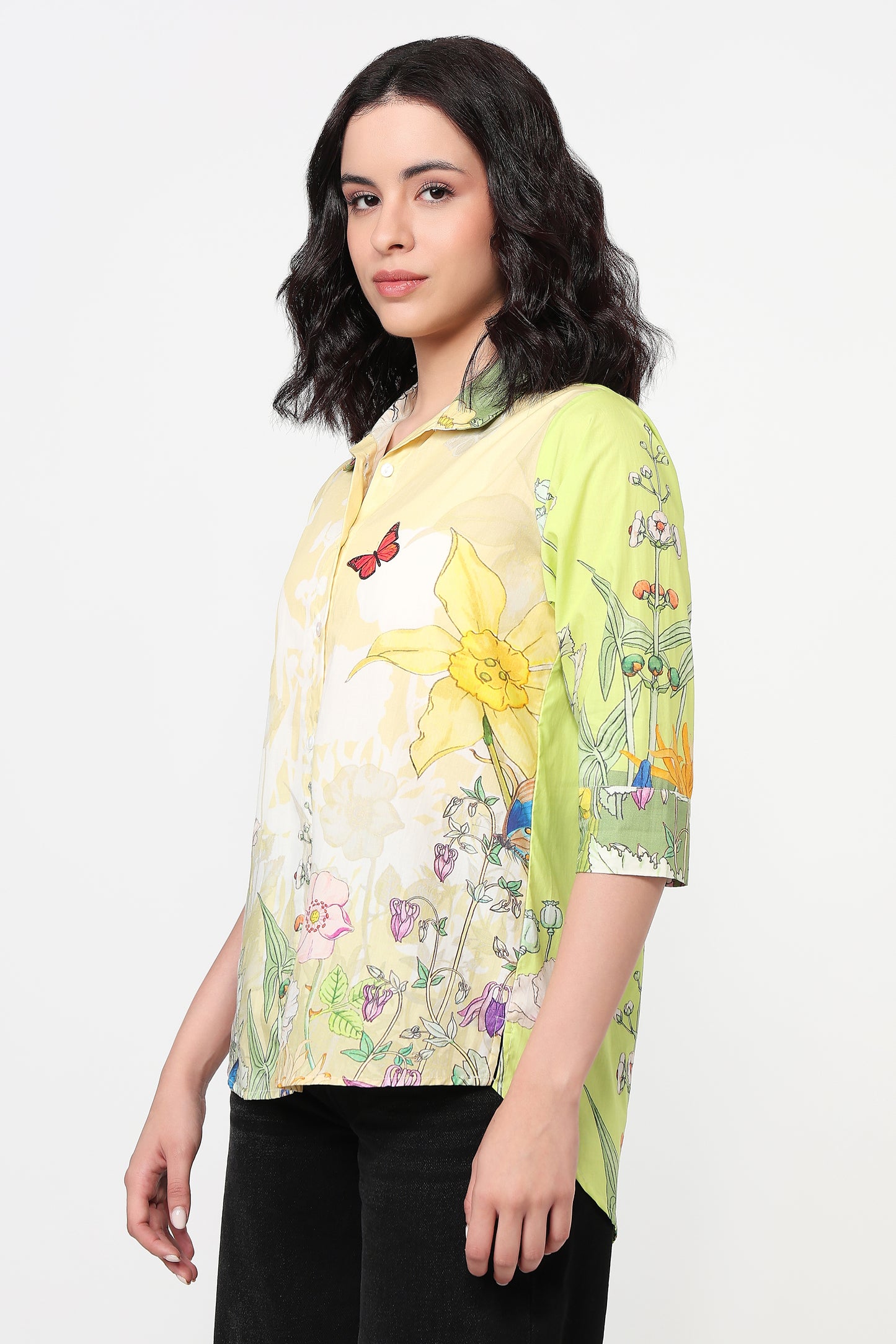 Butterfly Garden Printed Shirt