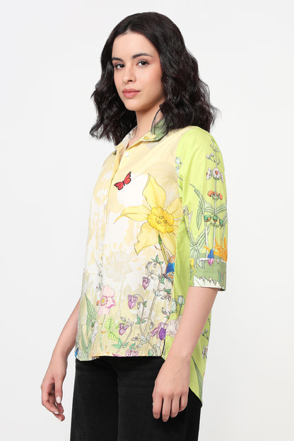 Butterfly Garden Printed Shirt