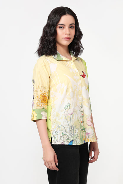 Butterfly Garden Printed Shirt