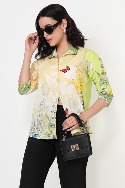 Butterfly Garden Printed Shirt