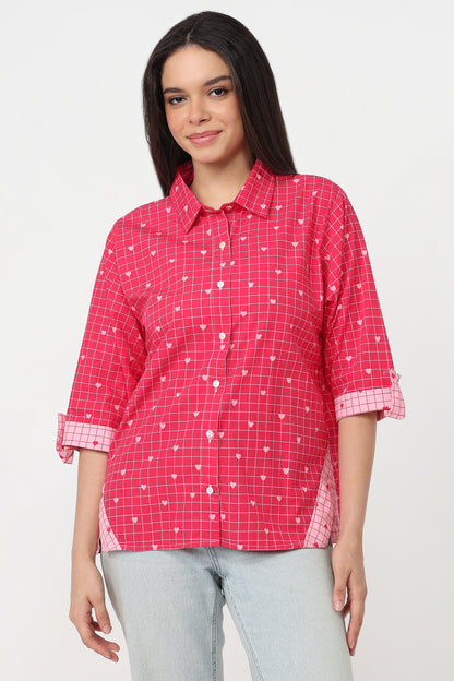 Candy Hearts Checked Shirt