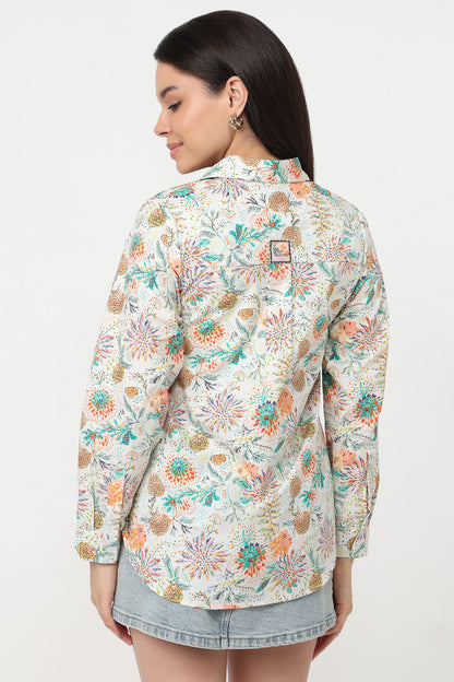 Garden Whispers Shirt – women's soft floral print cotton shirt, view 2