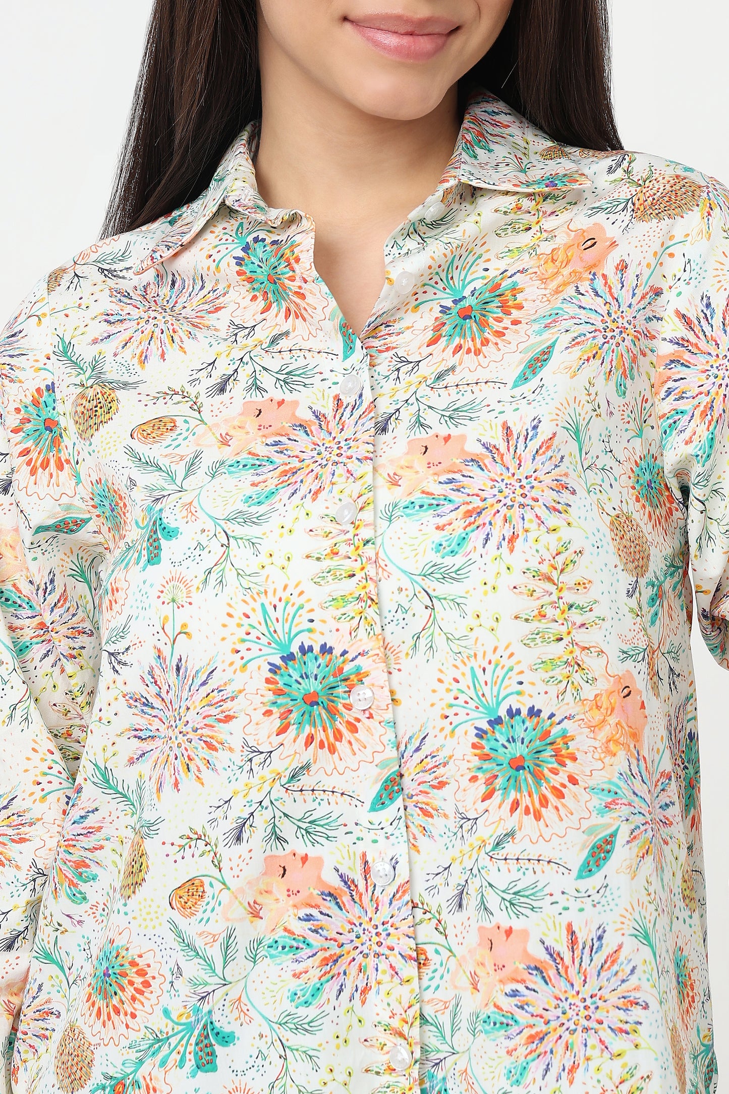 Garden Whispers Shirt – women's soft floral print cotton shirt, view 5