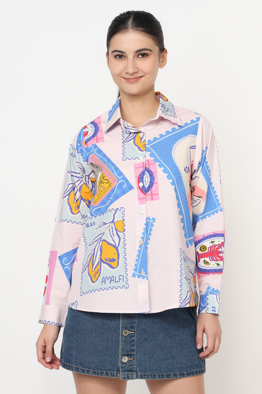 Amalfi Stamps Shirt