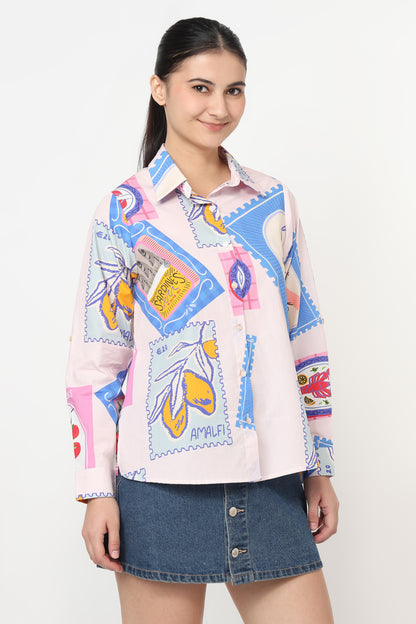 Amalfi Stamps Shirt