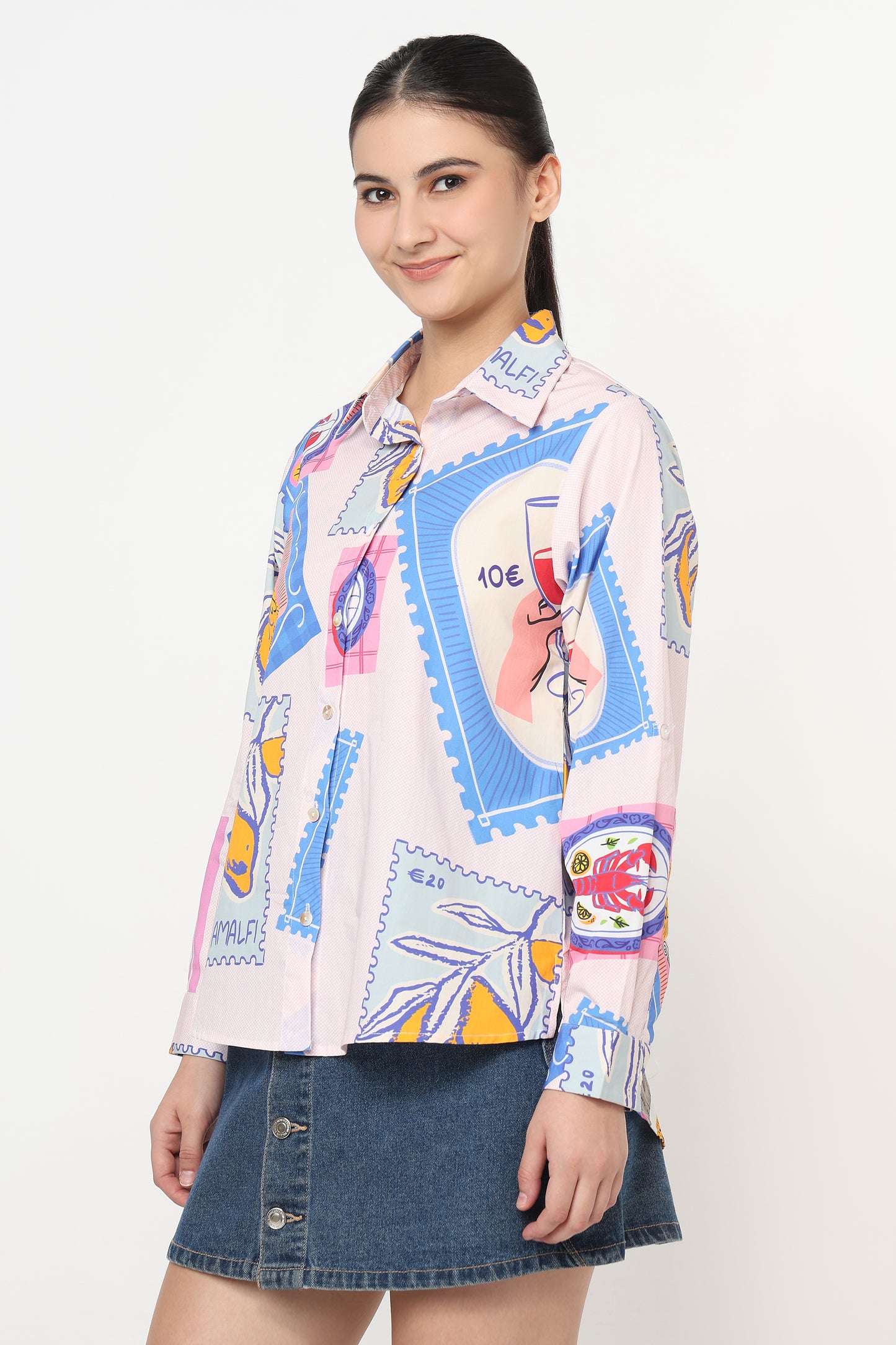 Amalfi Stamps Shirt