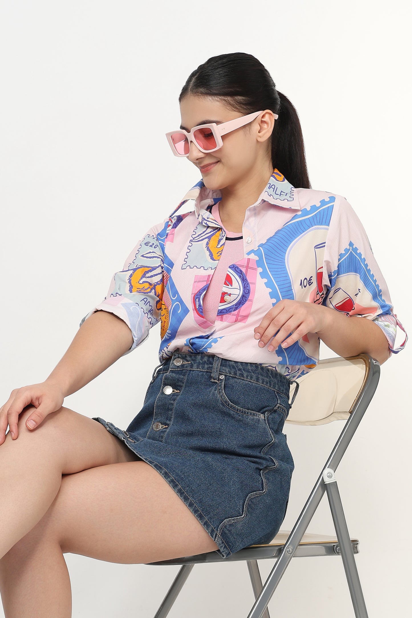 Amalfi Stamps Shirt