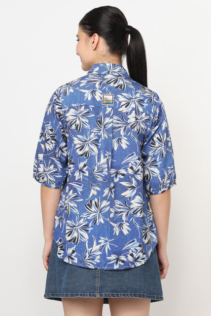 Indigo Petals Shirt