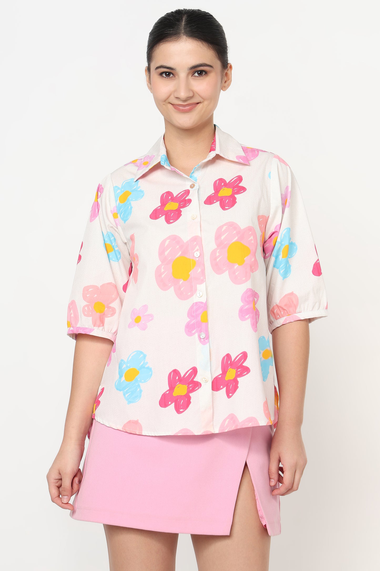 Candy Bloom Printed Shirt