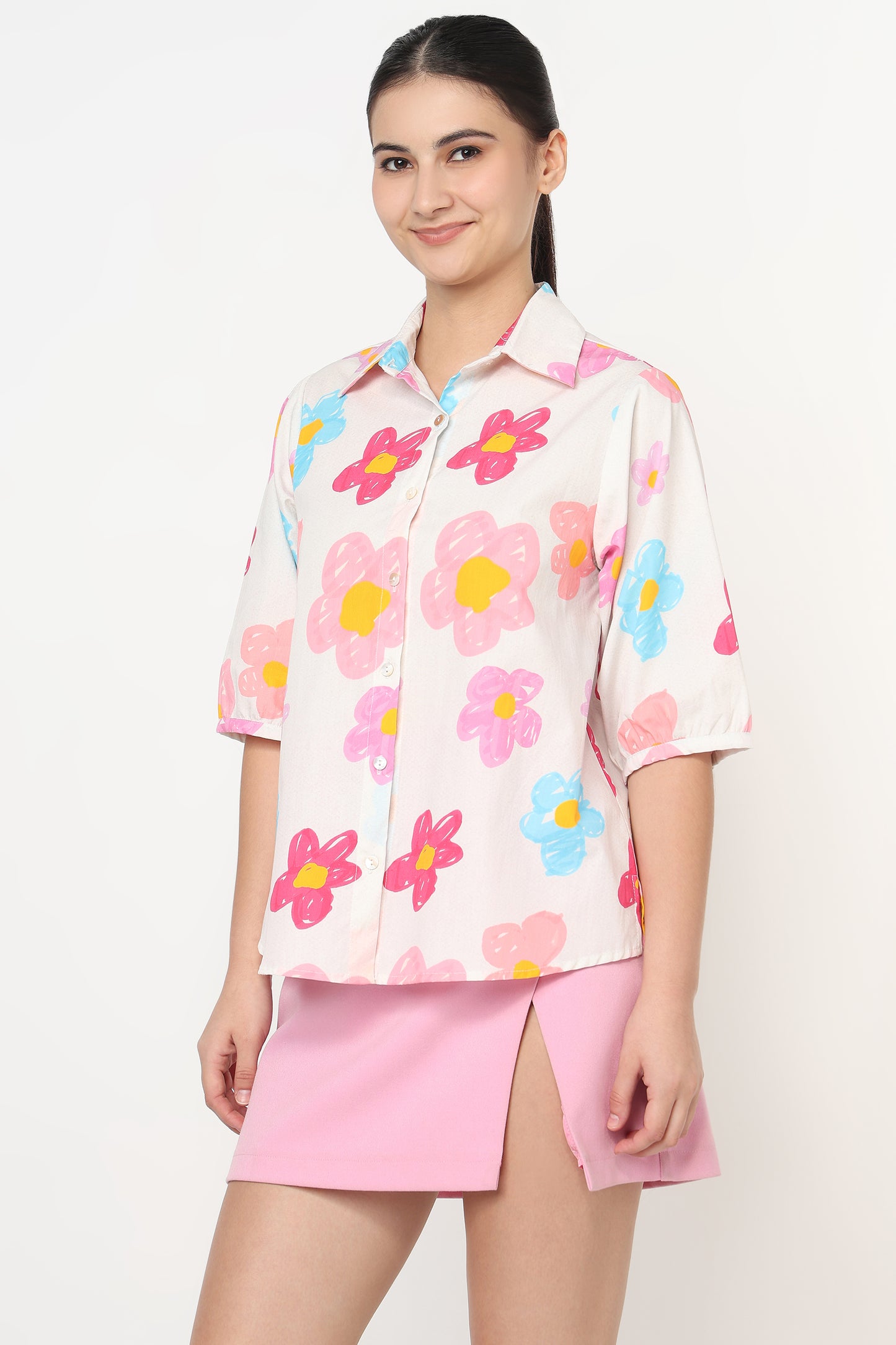 Candy Bloom Printed Shirt