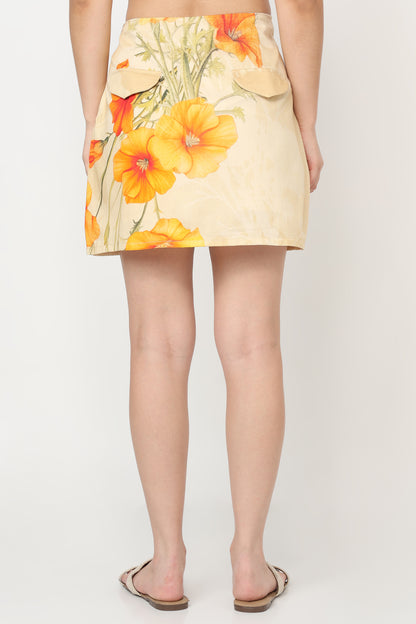 Golden Marigold Shirt With Skort Set