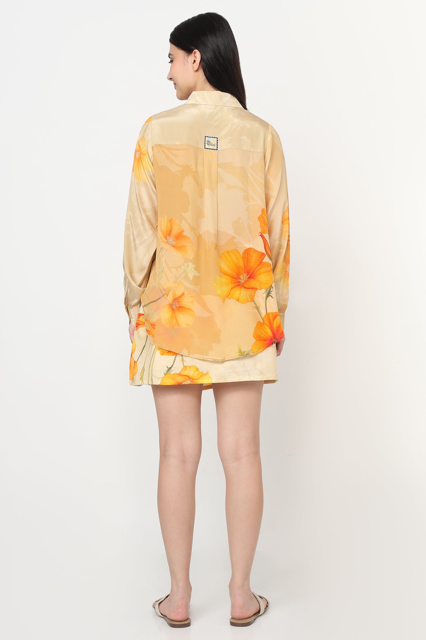 Golden Marigold Shirt With Skort Set