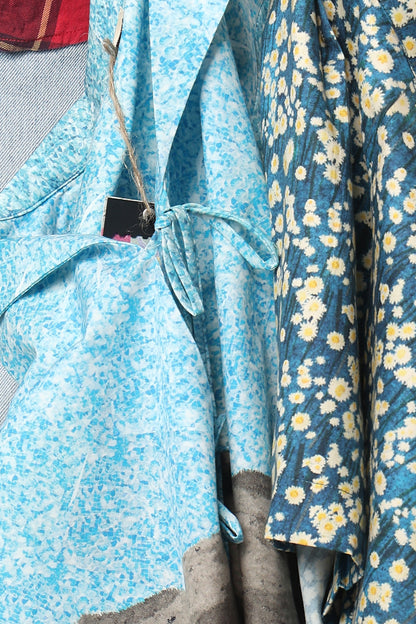 Blue Daisy Bloom Shirt With Skort Set