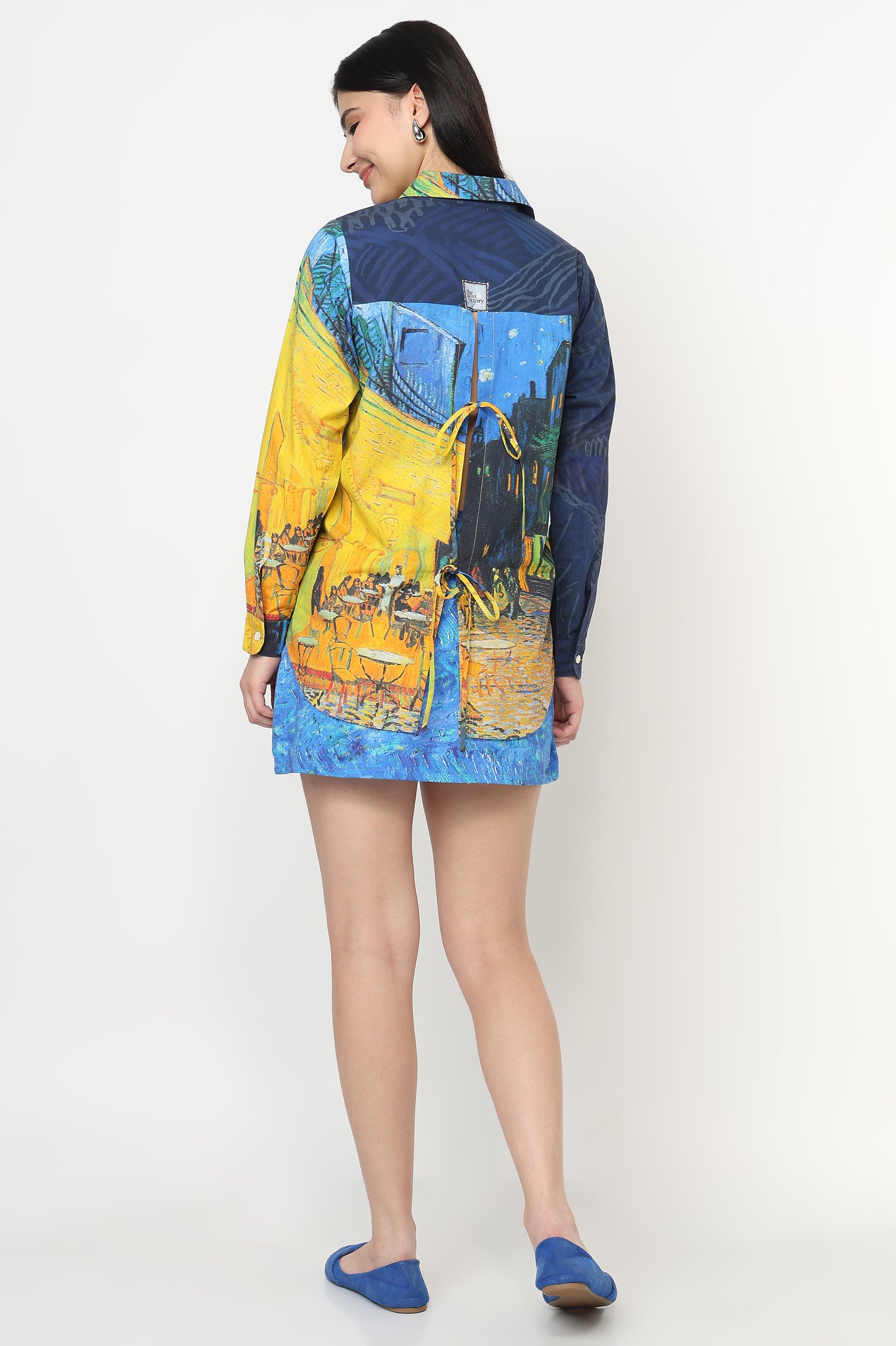 Moonlit Dine Shirt With Skort Set