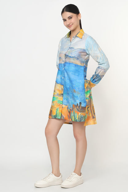 Azure Coast Shirt Dress