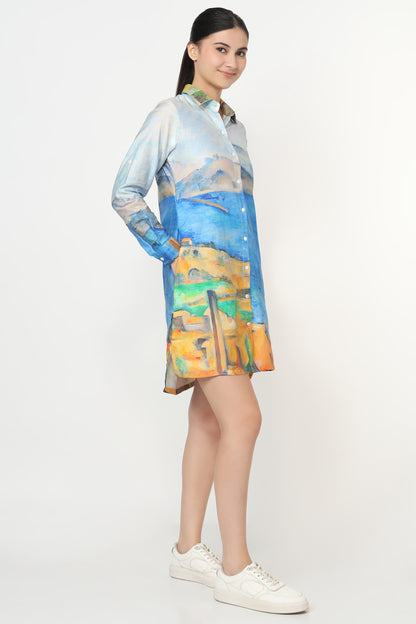 Azure Coast Shirt Dress