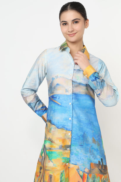 Azure Coast Shirt Dress