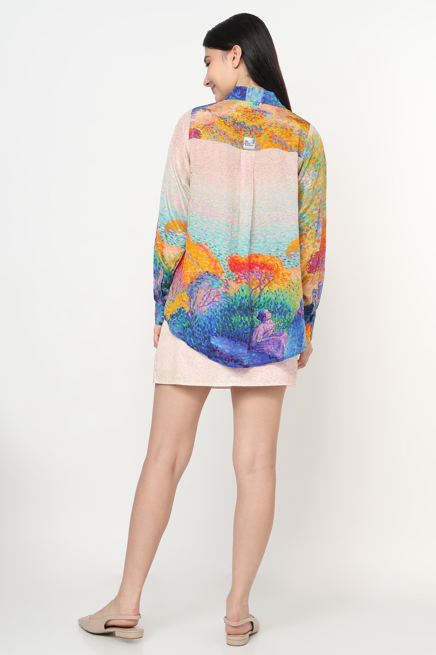 Serene Grove Shirt With Skort Set