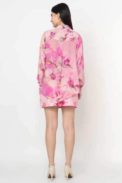 Sakura Whisper Shirt With Skort Set