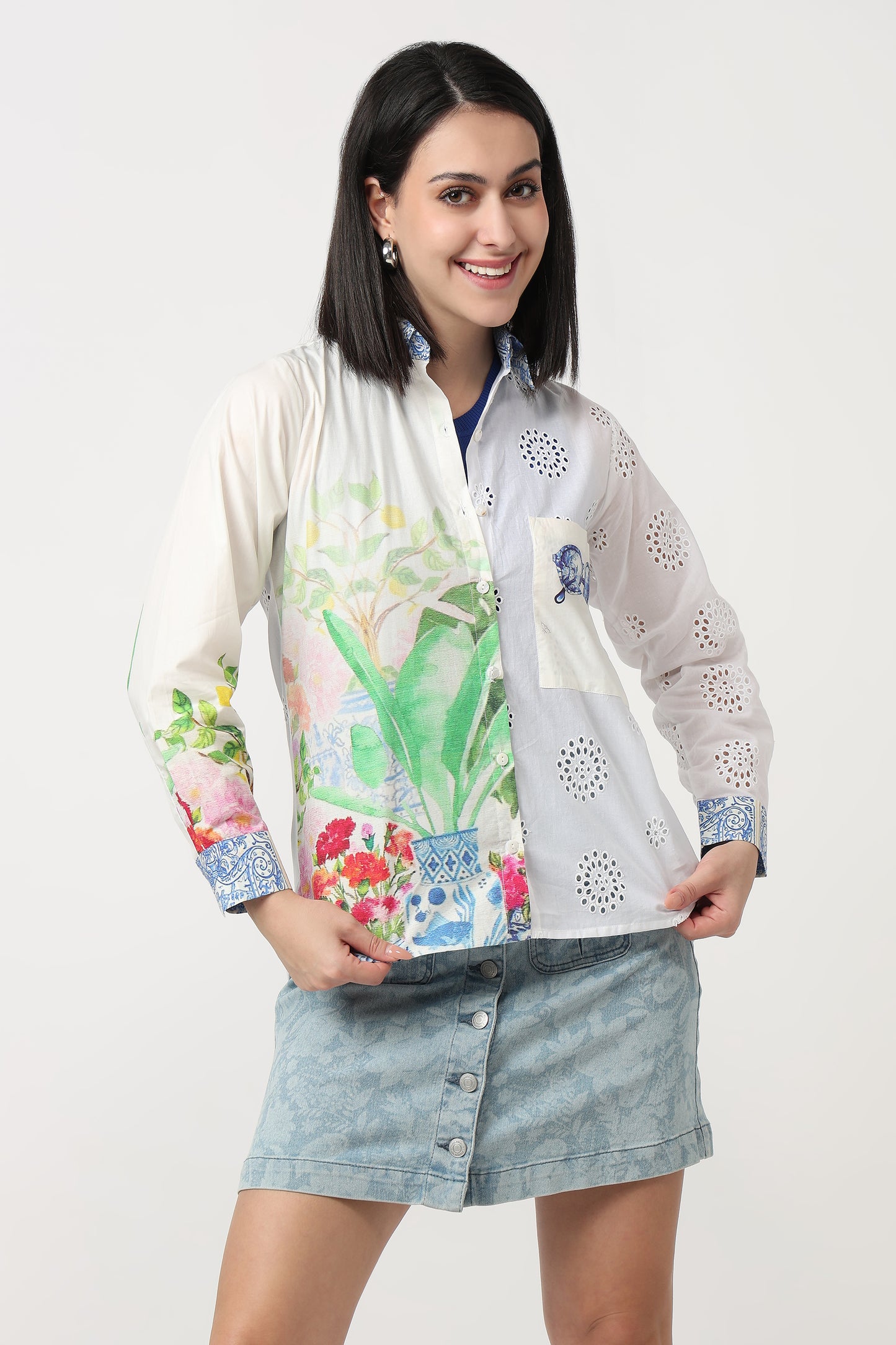 floral vase garden shirt