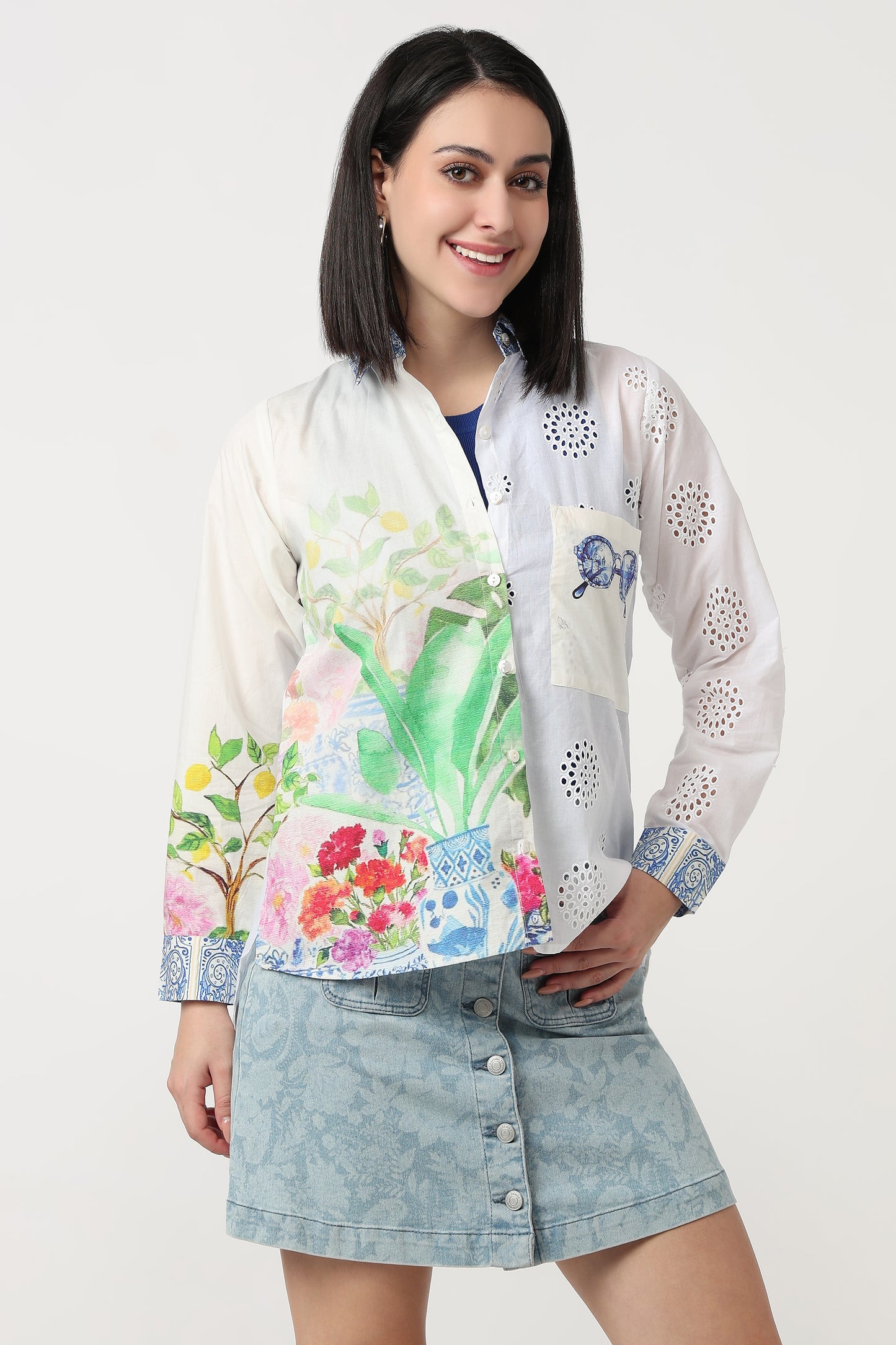 floral vase garden shirt