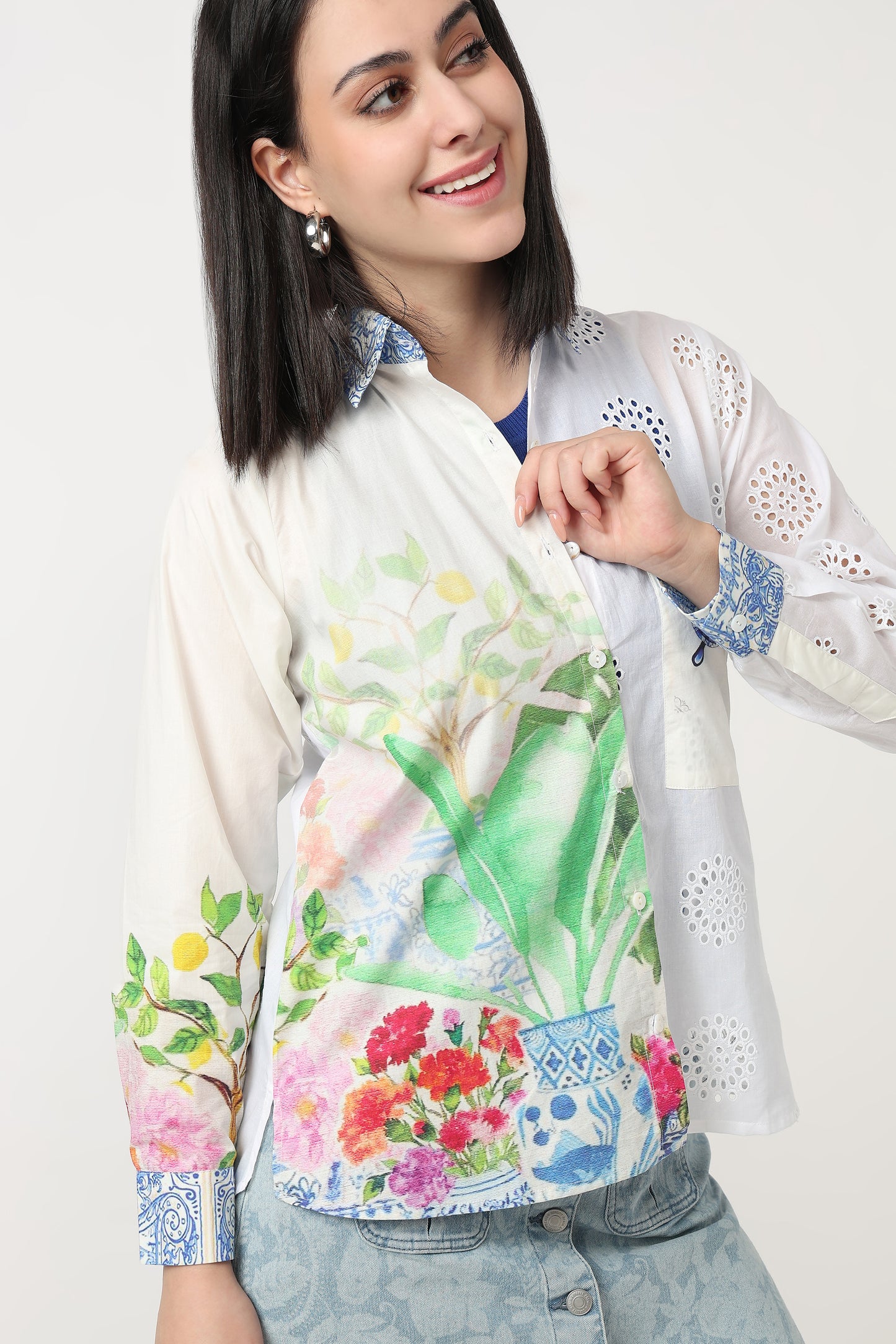 floral vase garden shirt