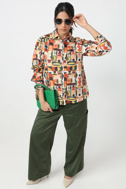 Modern Muse Geometric Printed Shirt