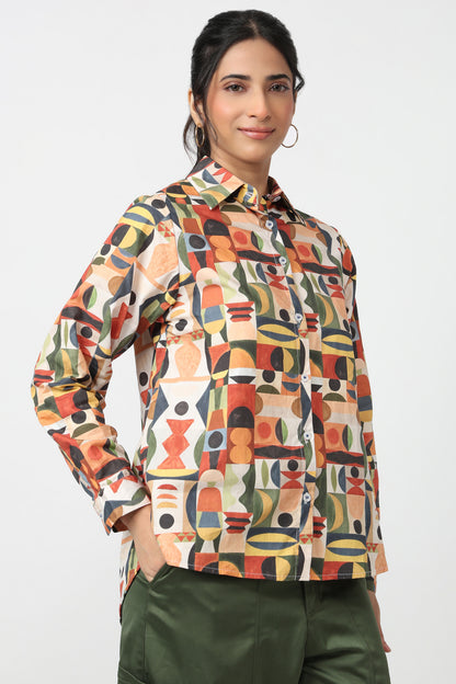 Modern Muse Geometric Printed Shirt