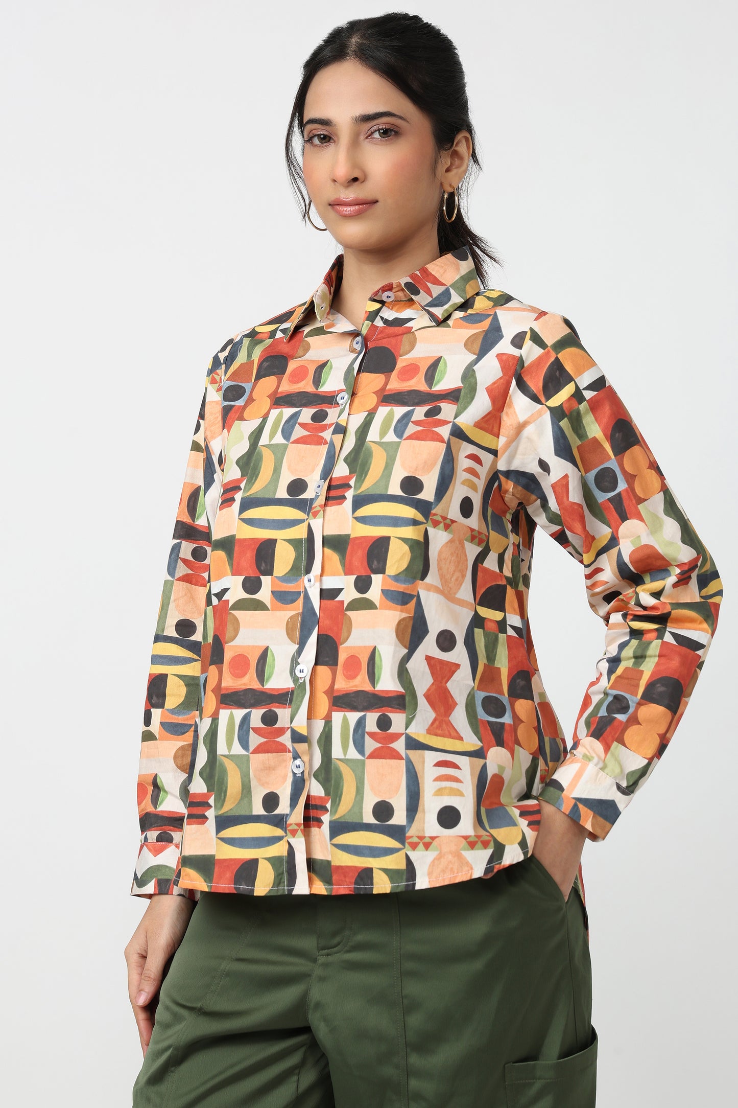 Modern Muse Geometric Printed Shirt