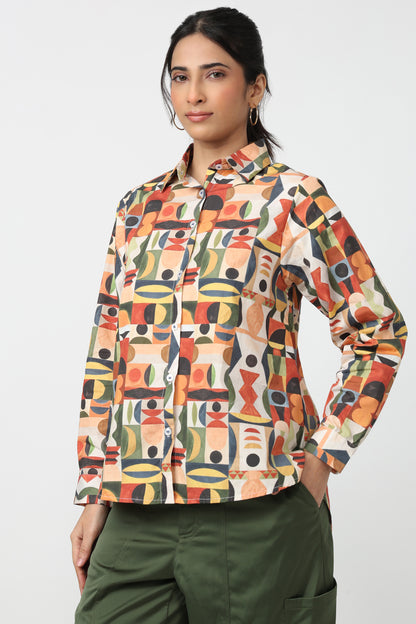 Modern Muse Geometric Printed Shirt