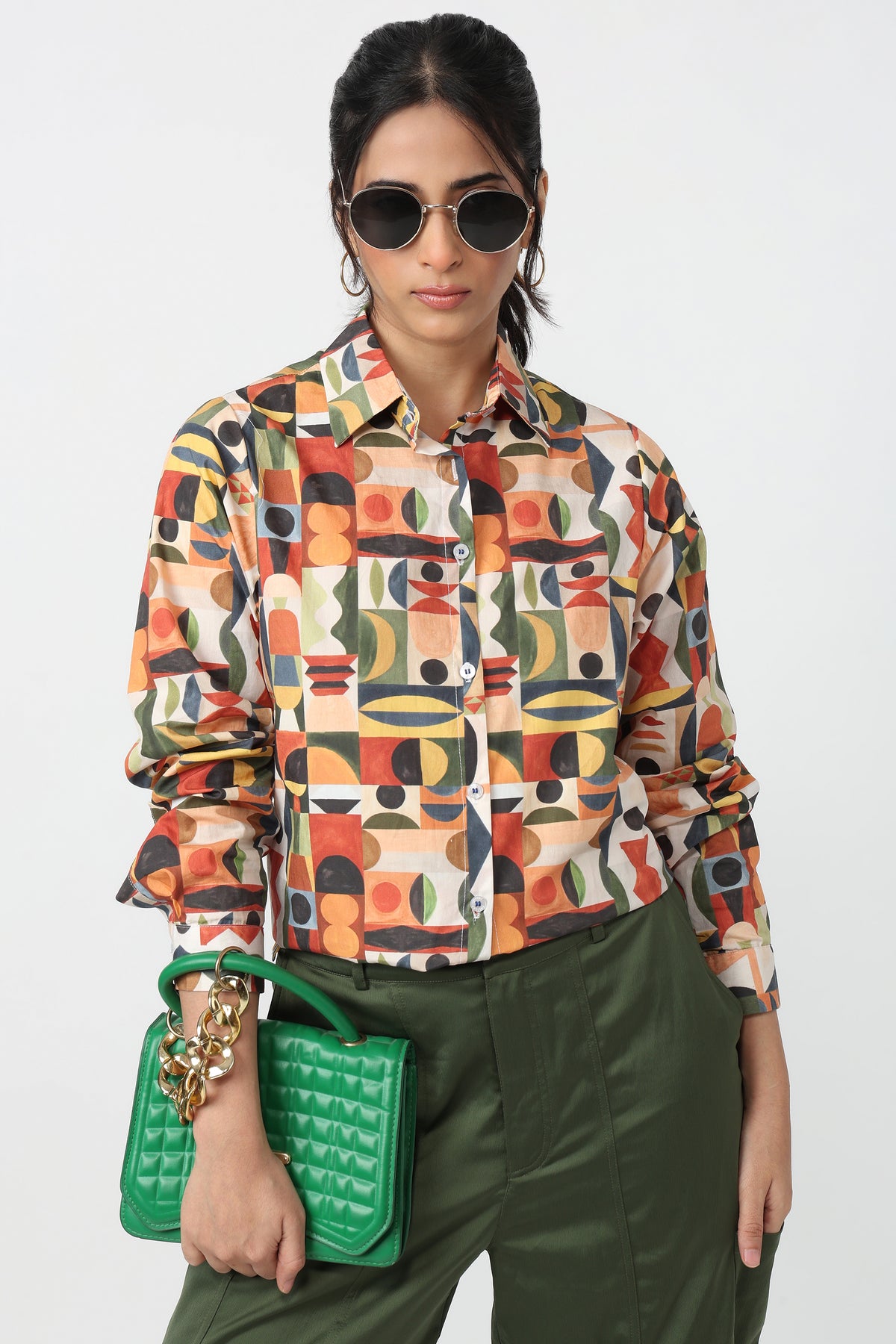 Modern Muse Geometric Printed Shirt