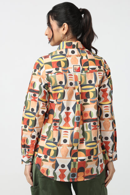 Modern Muse Geometric Printed Shirt