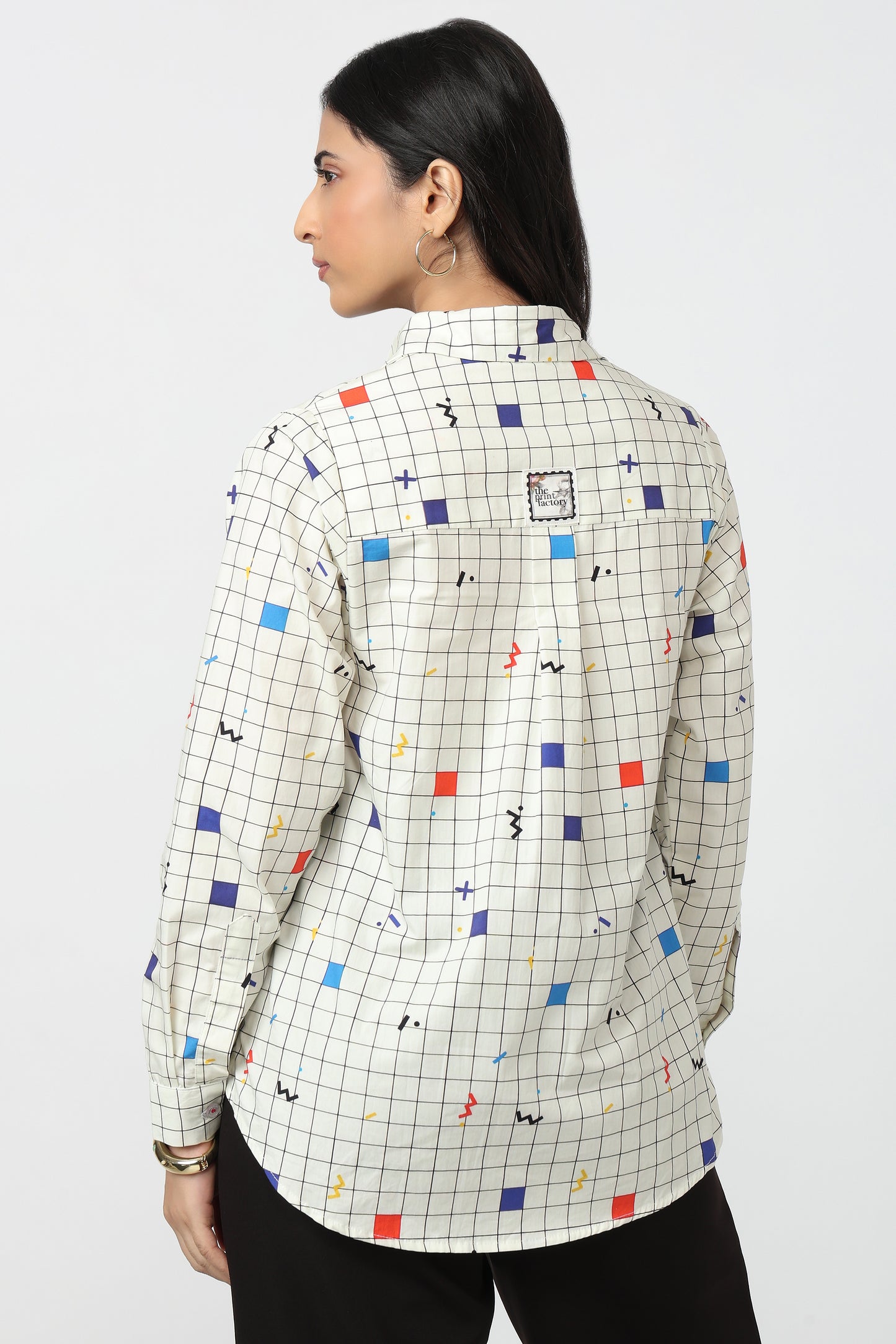 Color Block Grid Shirt