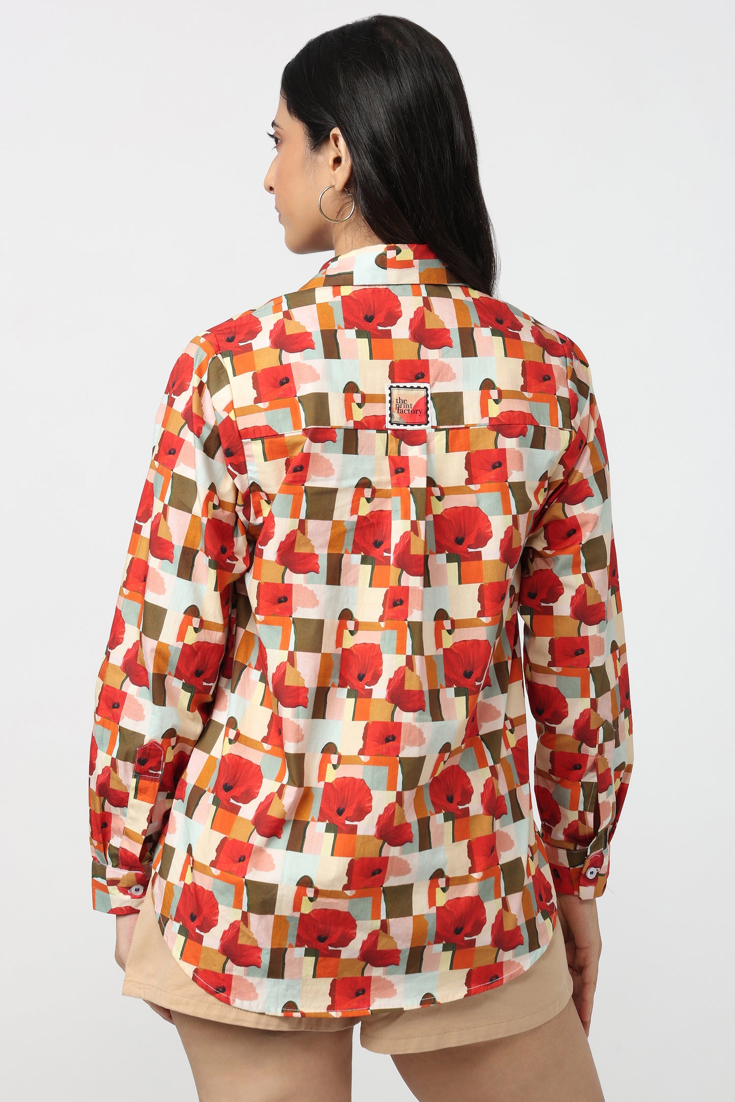 Poppy Patchwork Printed Shirt