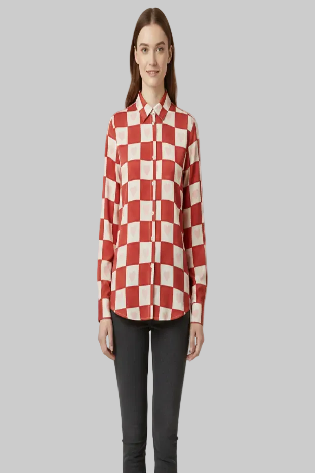Dreamy Hearts Grid Shirt