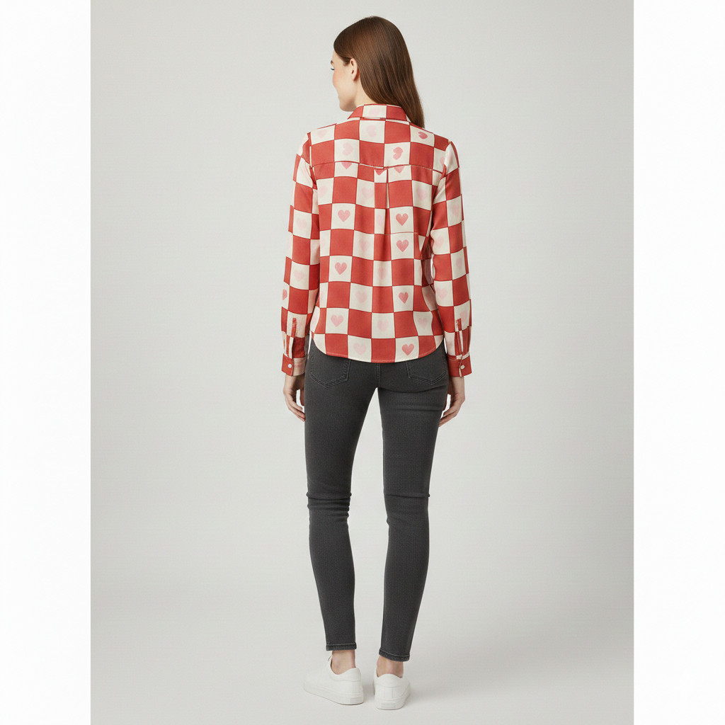Dreamy Hearts Grid Shirt