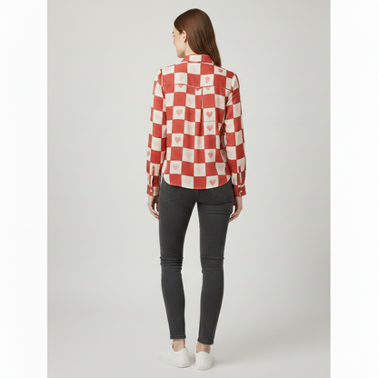 Dreamy Hearts Grid Shirt