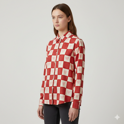 Dreamy Hearts Grid Shirt