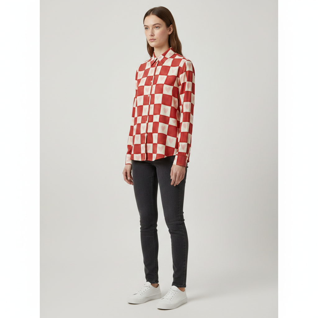 Dreamy Hearts Grid Shirt