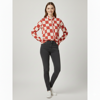 Dreamy Hearts Grid Shirt