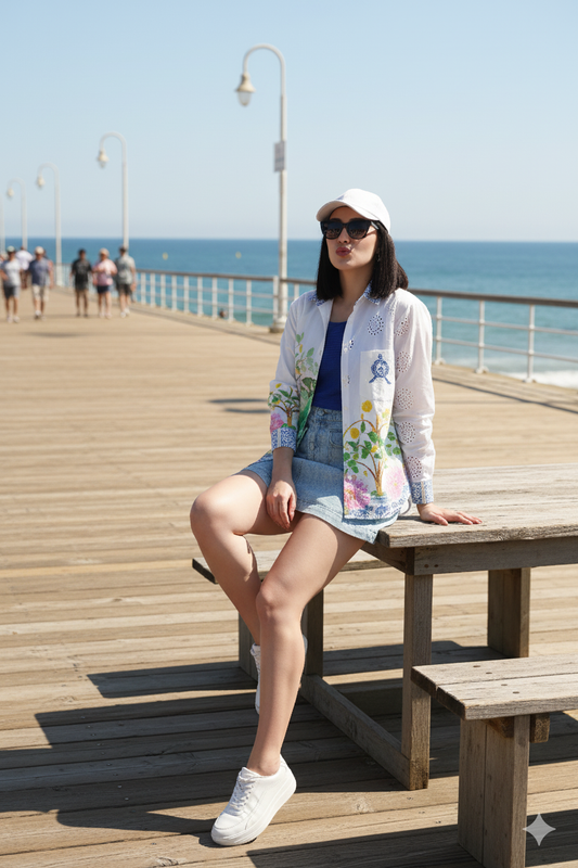 floral vase garden shirt