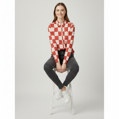Dreamy Hearts Grid Shirt