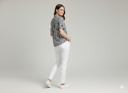 Pop-Heart Gingham Shirt