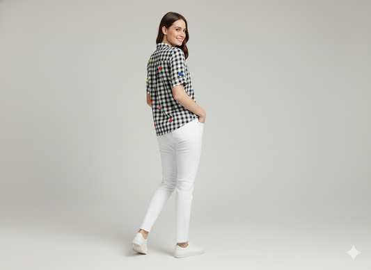Pop-Heart Gingham Shirt