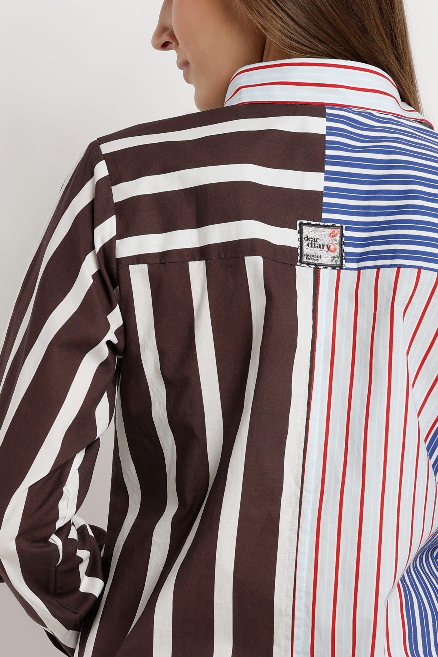 Heritage Stripe classic striped cotton shirt dress for women
