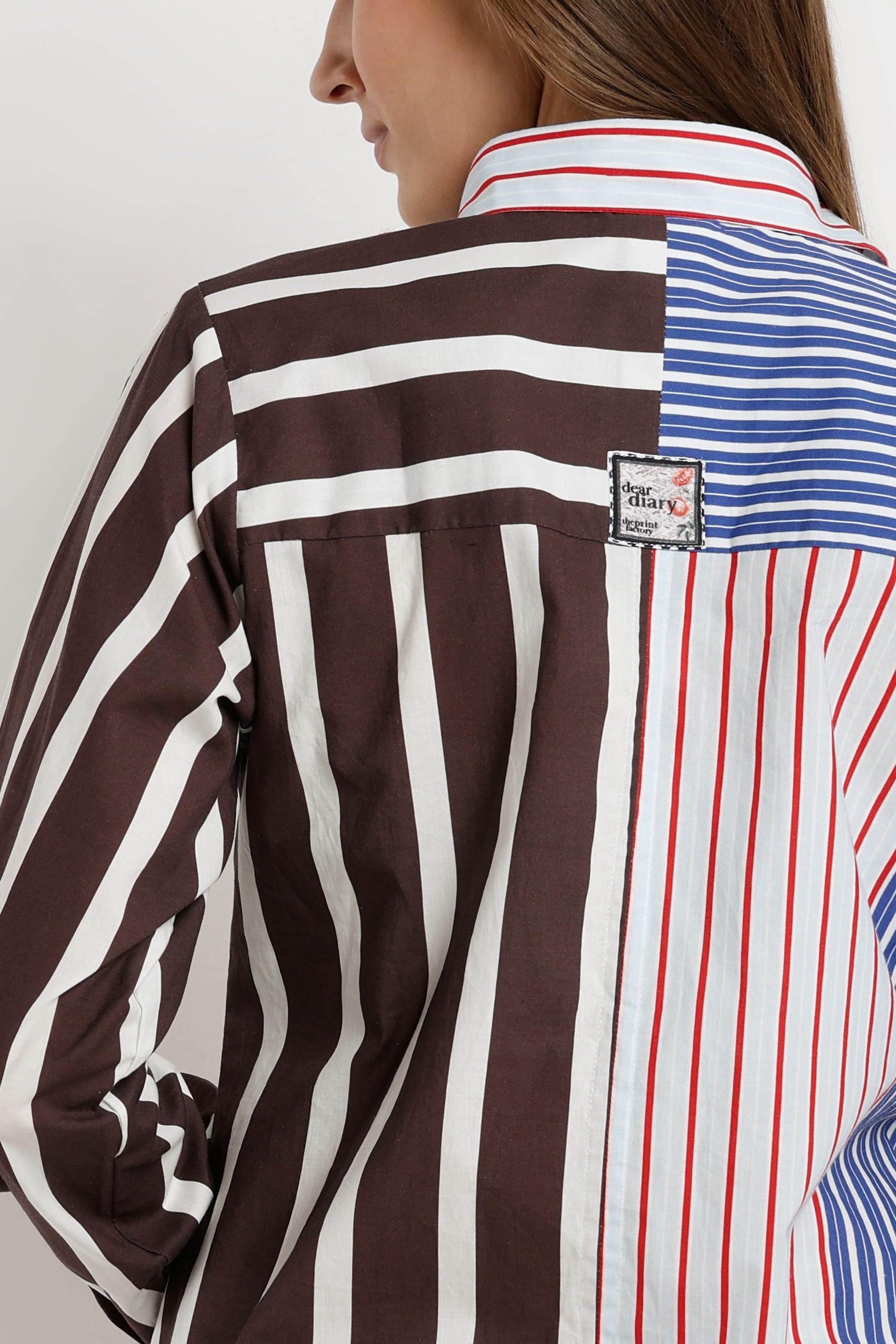 Heritage Stripe classic striped cotton shirt dress for women