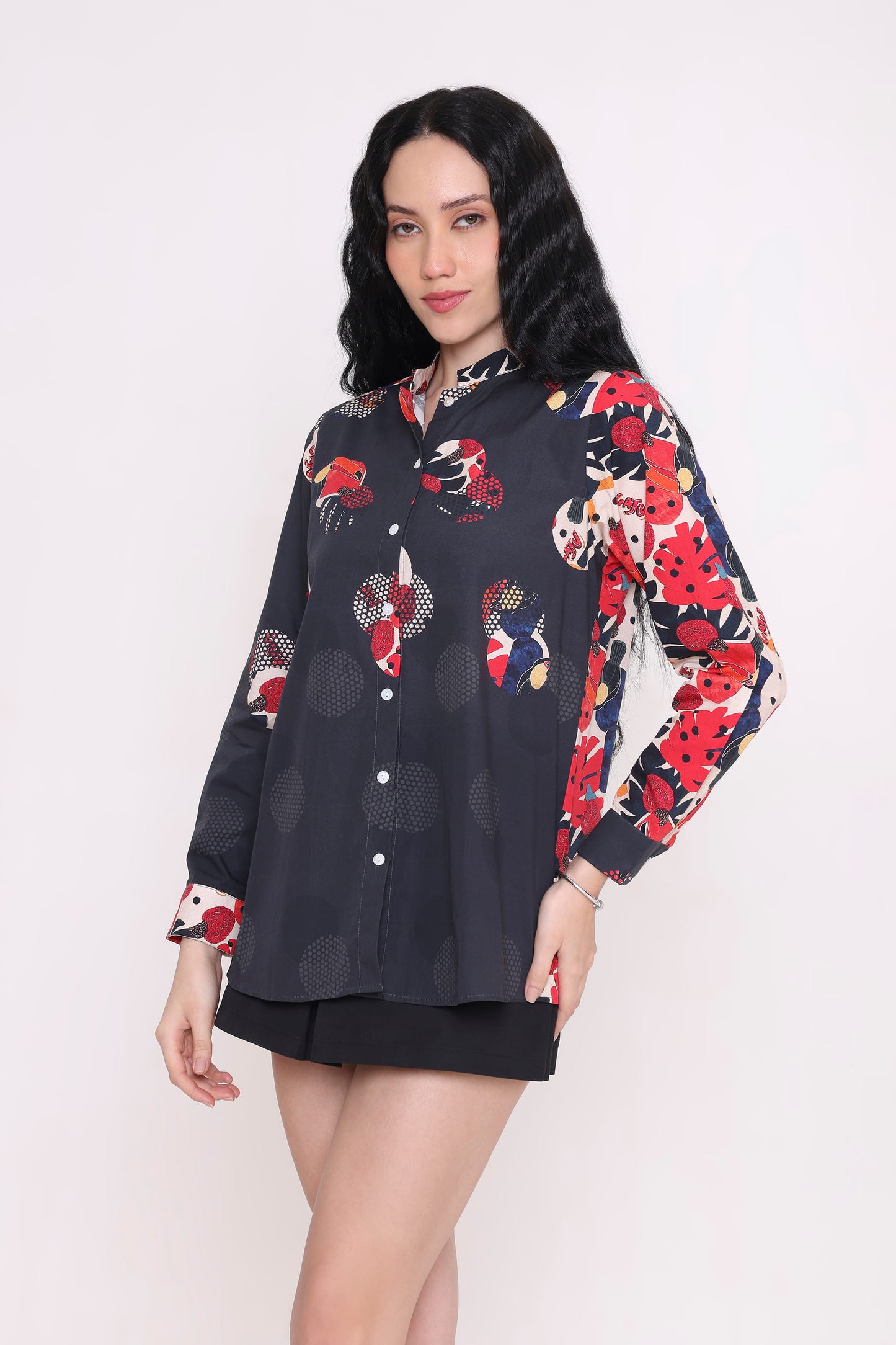 Red Tropic Printed Shirt