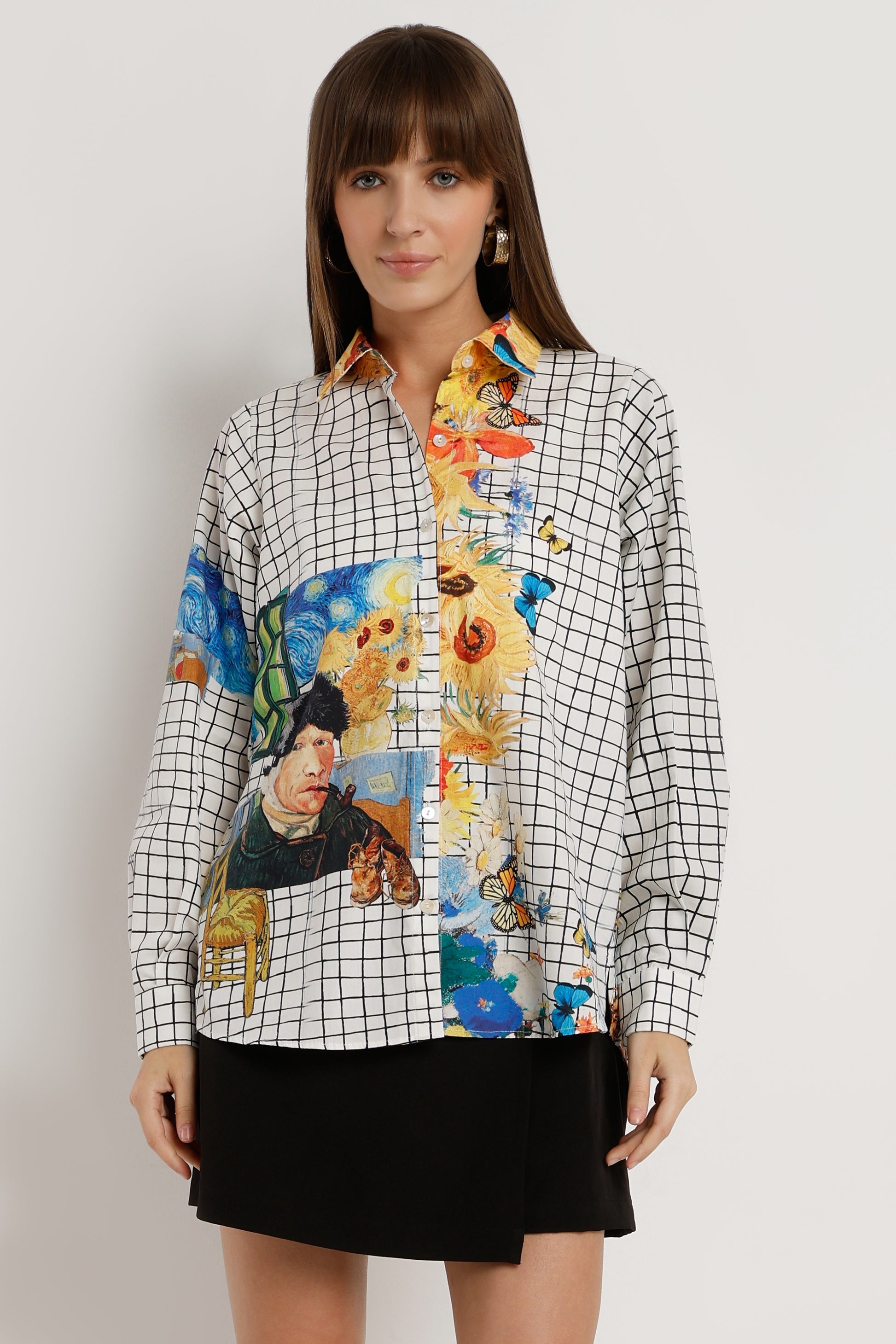 Starry Crossings star print cotton shirt for women