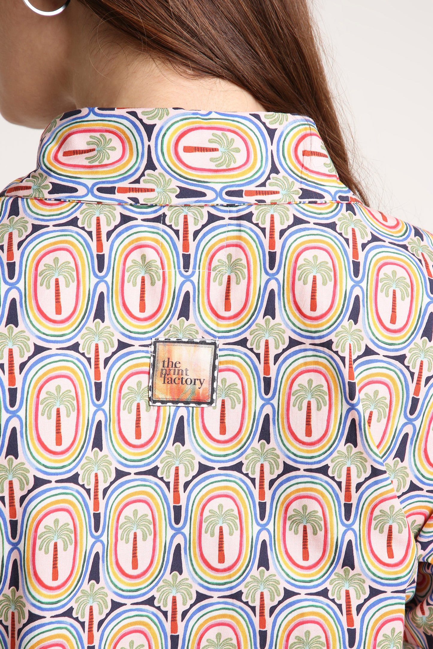 Retro Palm Printed Shirt